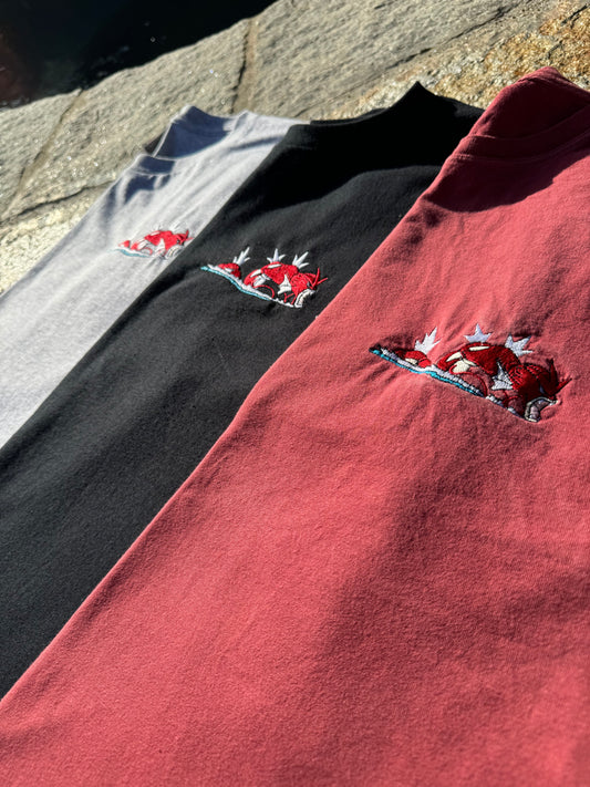 Shiny Gyarados Swimming Embroidered Clothing