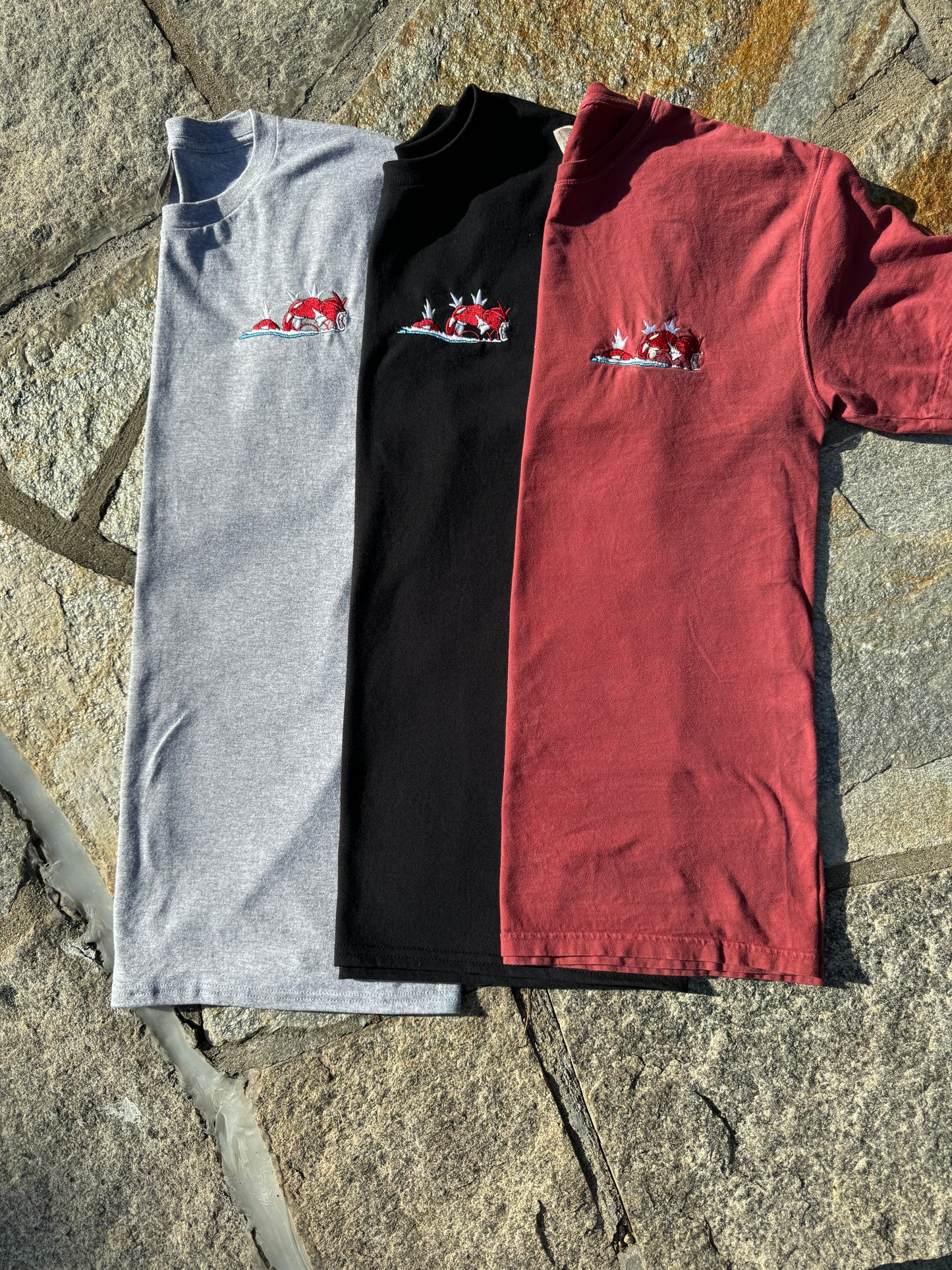 Shiny Gyarados Swimming Embroidered Clothing