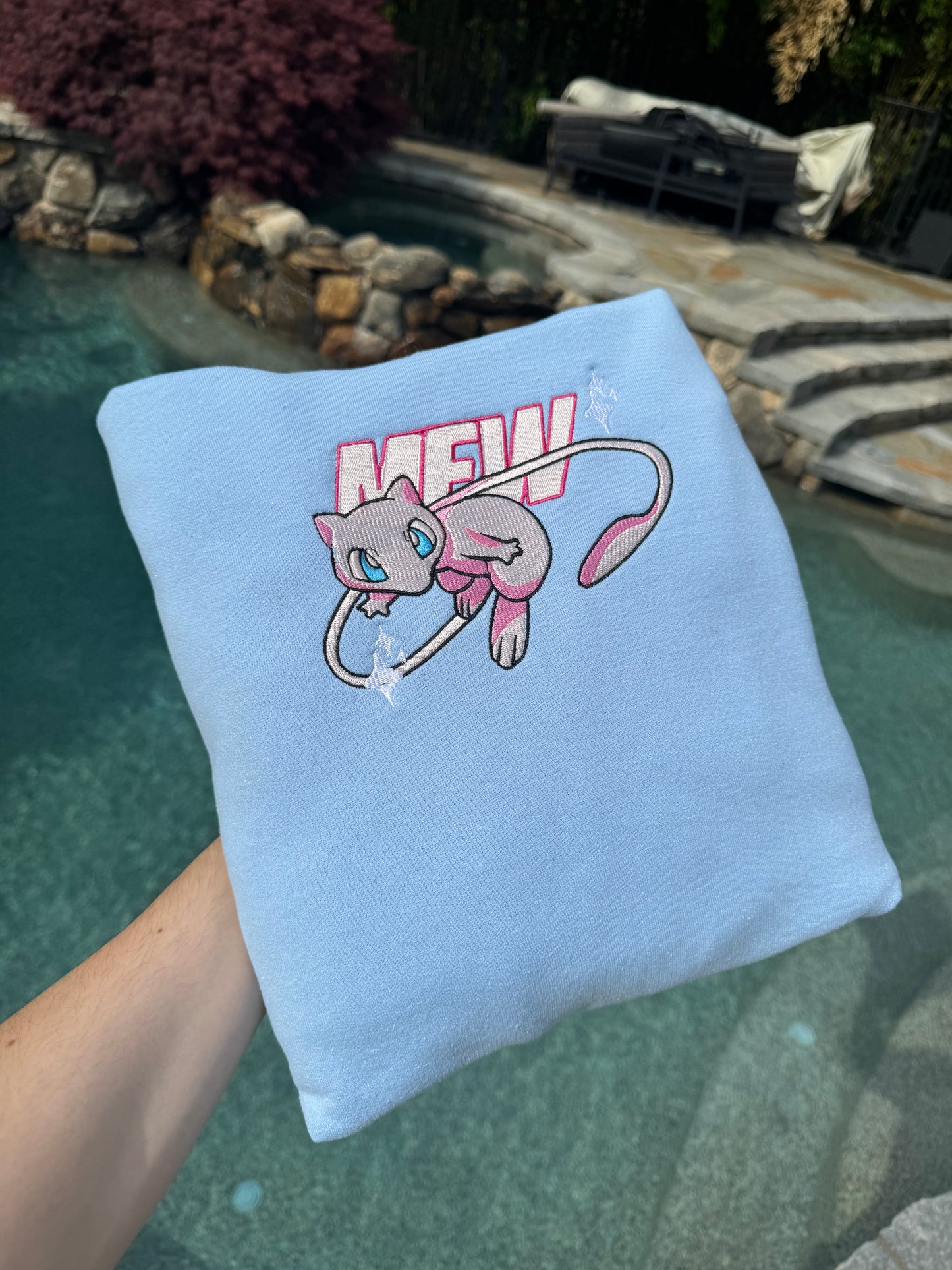 Mew Embroidered Clothing