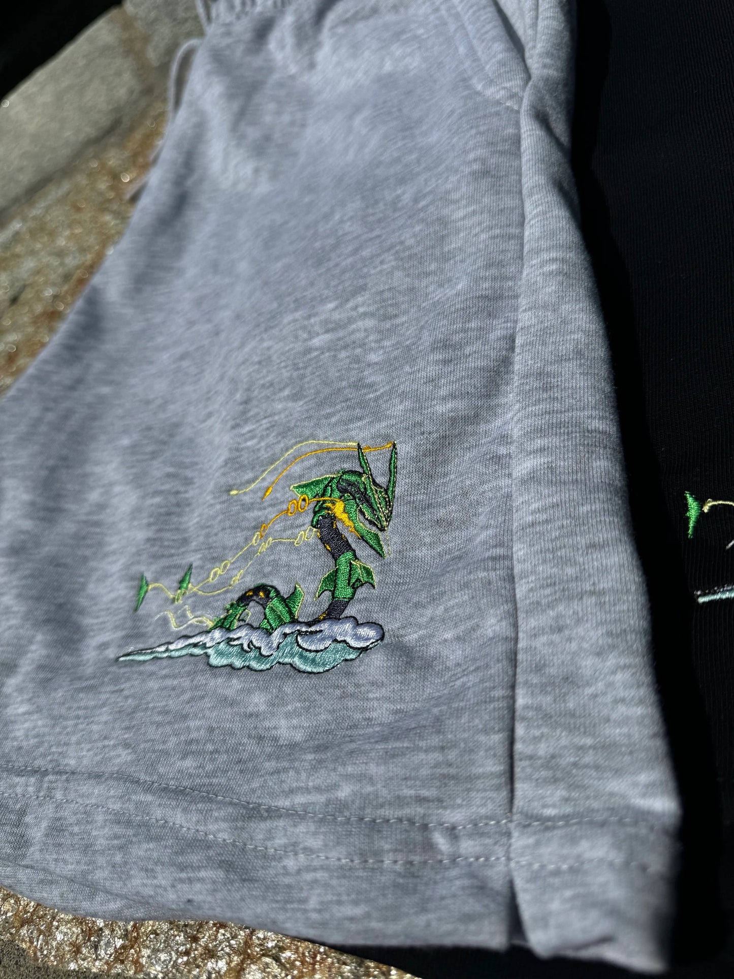 Mega Rayquaza Embroiderd Shorts